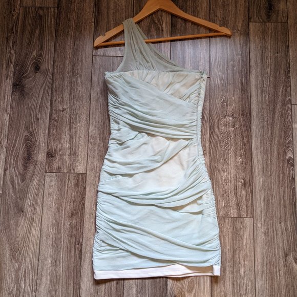 NWOT (US 2/4) TOPSHOP One Shoulder Bodycon Mini Dress - Picture 1 of 6